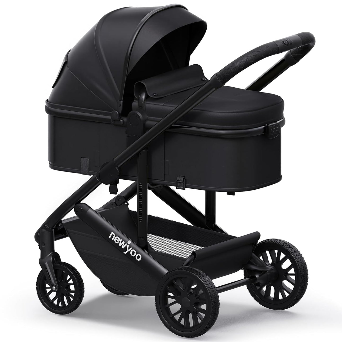newyoo Infant Stroller with Bassinet Mode, Nestro 516M, Convertible Baby Strollers with Reversible Seat & Cup Holder, Coches para Bebes, 2-in-1 Rear-Facing Pram, Warm Taupe