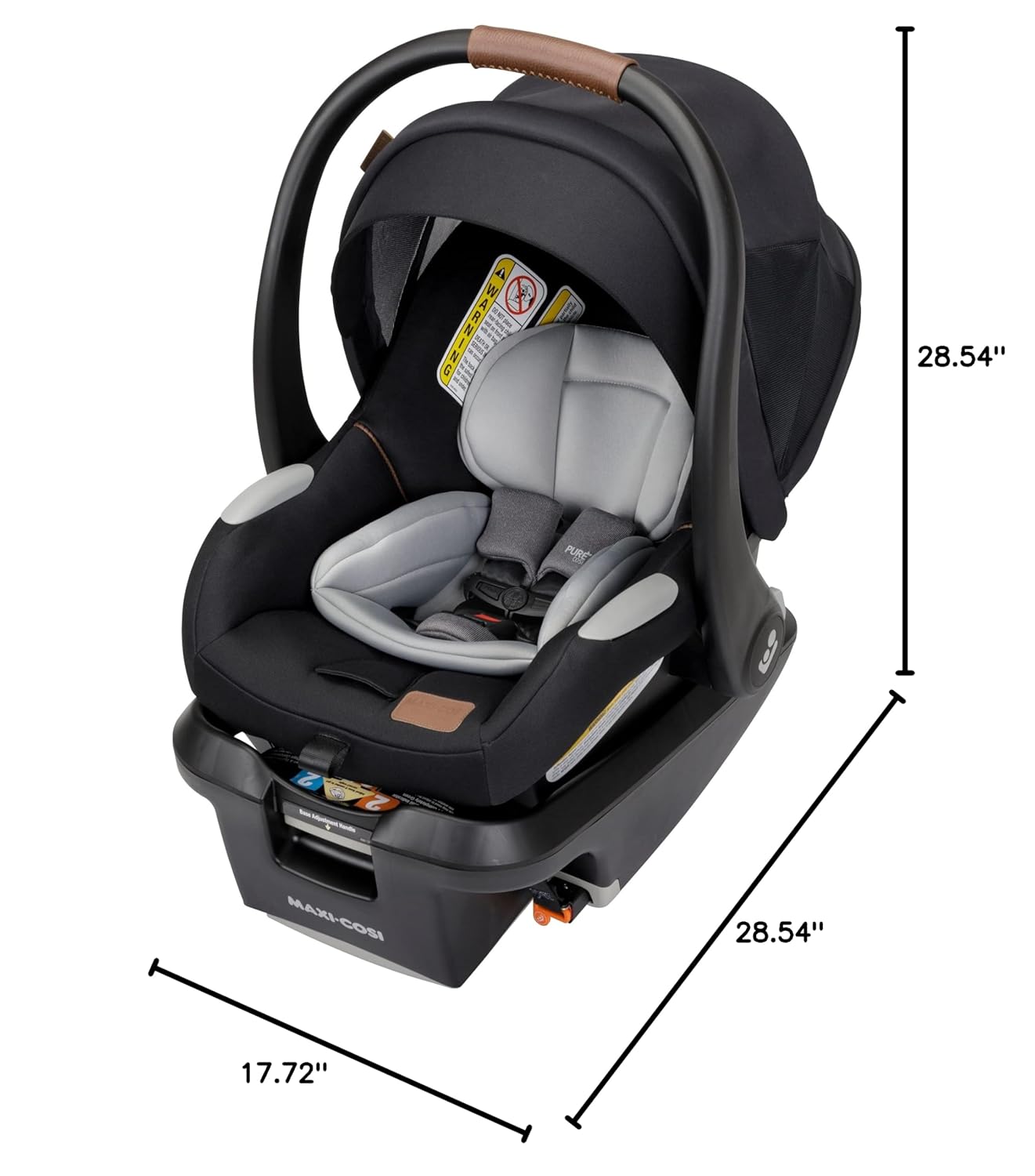 Maxi-Cosi Mico Luxe+ Baby Car Seat: Infant Car Seat with Base and Versatile Baby Carrier Seat Functionality, Essential Green