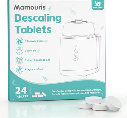 Descaling Tablets 36 Count: for Momcozy Baby Brezza Grownsy Papablic Bottle Washers, Detergent Washing Tablets for All Brands Baby Bottle Washer Machine Warmer Sterilizers Formula Maker
