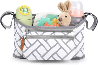 Accmor Universal Stroller Organizer with Detachable Phone Bag, Stroller Bag Caddy Organizer Stroller Accessories for Uppababy, Baby Jogger, Nuna, Doona, Britax Strollers