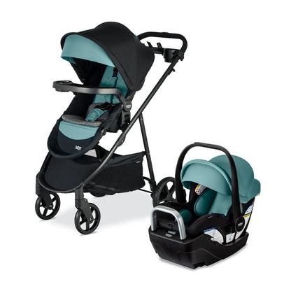 Britax Brook+ Modular Baby Stroller, Ultra-Lightweight Infant and Toddler Stroller with SafeWash Insert and 4 Ways to Stroll, Graphite Onyx