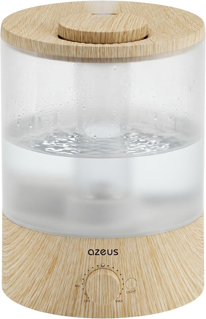 AZEUS 3.5L Ultrasonic Humidifier with 7-Colour Night Light, Aroma Diffuser Compatible Cool Mist Humidifier, Quiet & Adjustable for Bedroom, Nursery, Office