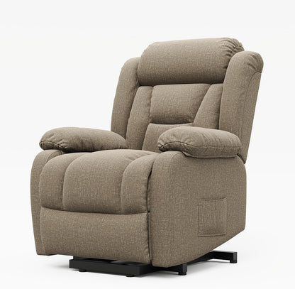 Amopatio Swivel Glider Recliner for Indoor, Nursery Rocker Chair Upholstered Single Sofa with Side Pockets and Footrest for Living Room Bedroom