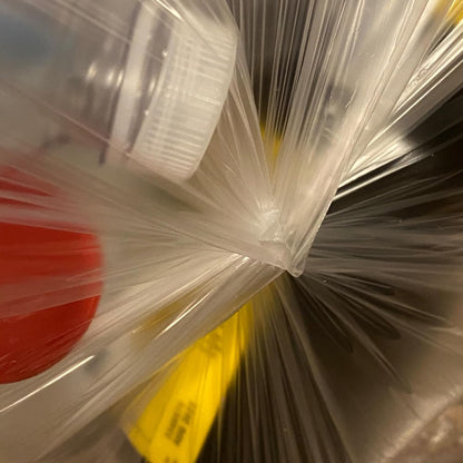 TYPLASTICS 20-30 Gallon Clear Trash Can Liners - 30" x 37" - High Density Garbage Bags - Case of 500 - Multipurpose for Office, Outdoor, Recycling, Industrial and Commercial
