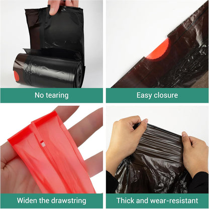 Handle Trash Bags 4 Gallon 100 Counts Small Garbage Bags for Office,Kitchen,Bedroom Waste Bin, Rubbish,Trash Can Liner