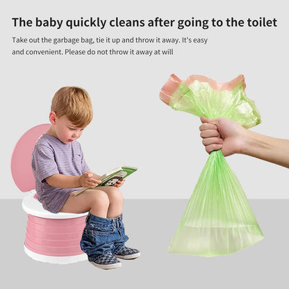 Travel Potty for Toddler, Portable and Foldable Toilet, Apply to Seat Emergency Toilet for Car, Camping, Outdoor, Indoor (green, small)