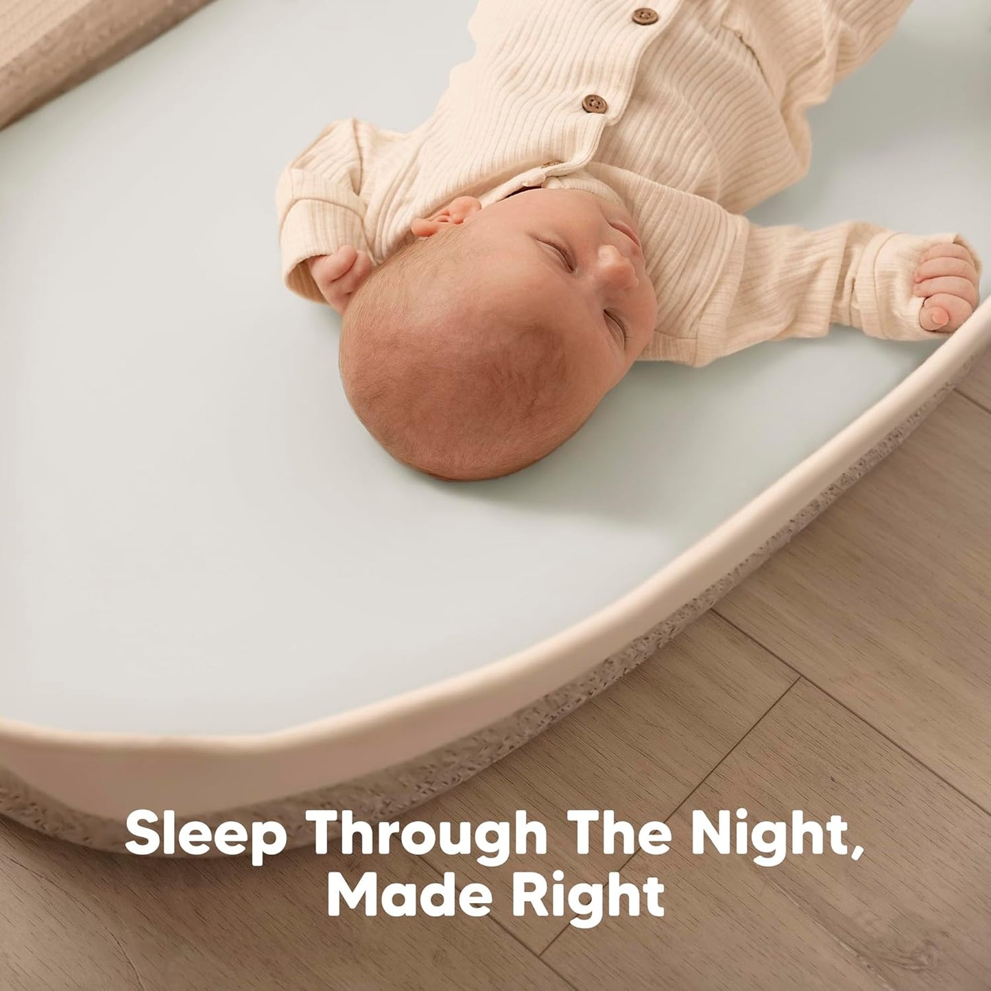 2-Pack Baby Bassinet Sheets Girl, Boy - 33x17 Viscose Derived from Bamboo Bedside Mattress Fitted Bassinet Sheets, Compatible with Halo Bassinest Swivel Sleeper, Baby Delight, Graco (Pecan)