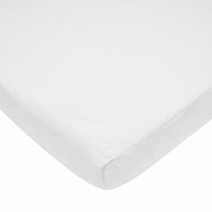 American Baby Company Heavenly Soft Chenille Fitted Pack N Play Playard Sheet 27" x 39", Warm and Cozy Chenille Pack and Play Sheet, White, for Boys and Girls, Fits Most Mini Crib Mattresses