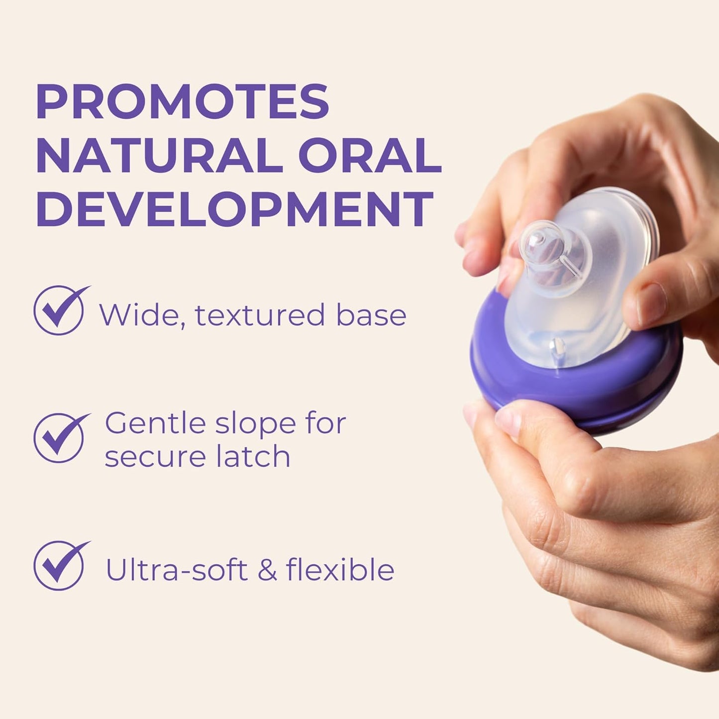 Lansinoh NaturalWave Baby Bottle Nipples, Slow Flow, Size S, 1+ Month, 4 Count 100% Soft, Durable Silicone, Made Without BPA BPS, Anti-Colic, Supports Baby's Developing Mouth and Teeth