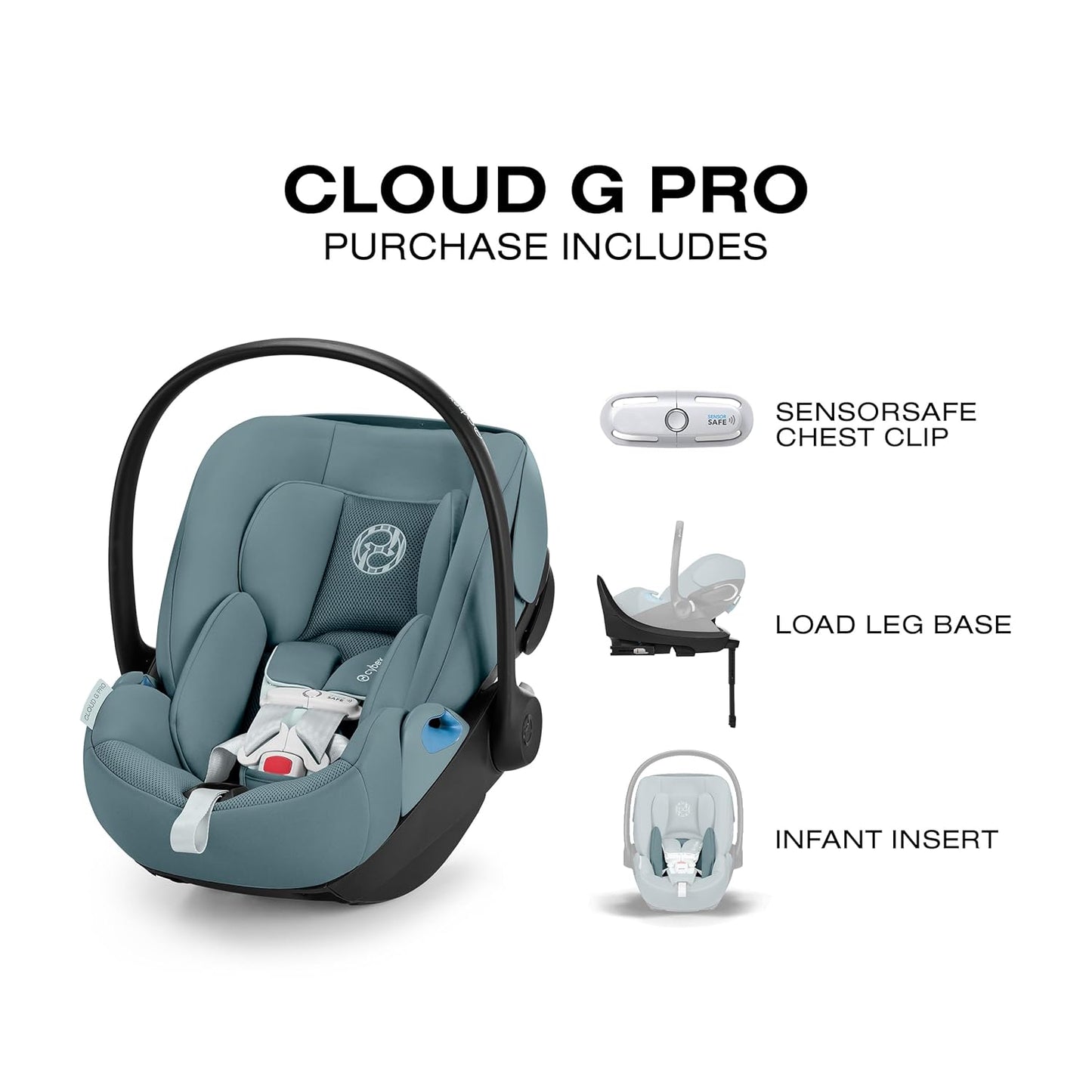 CYBEX Cloud G Pro Comfort Extend Infant Car Seat - Ocean Blue