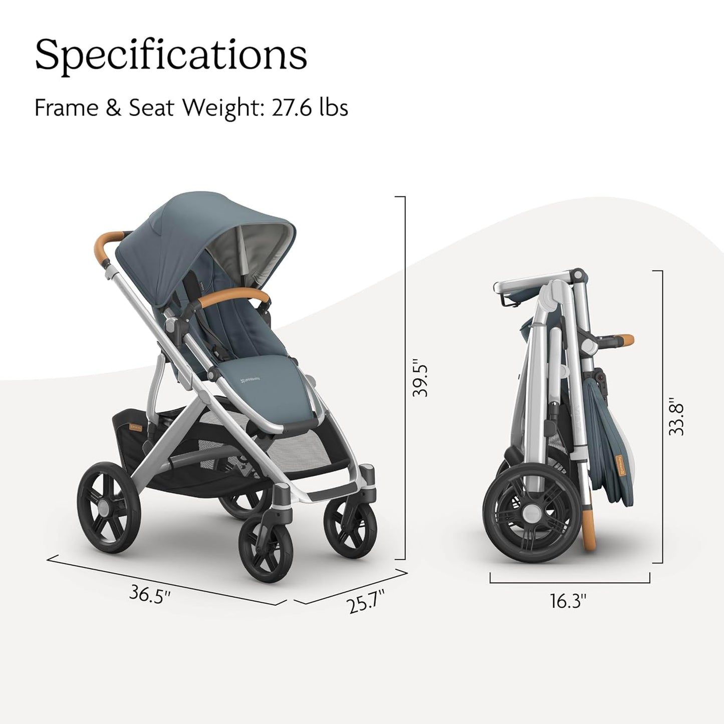UPPAbaby Vista V3 Convertible Single-to-Double Stroller for Baby & Toddler, 30+ Configurations, Car Seat Compatible, All-Wheel Suspension, XL Basket – Owen (Mocha Mélange/Carbon Frame)