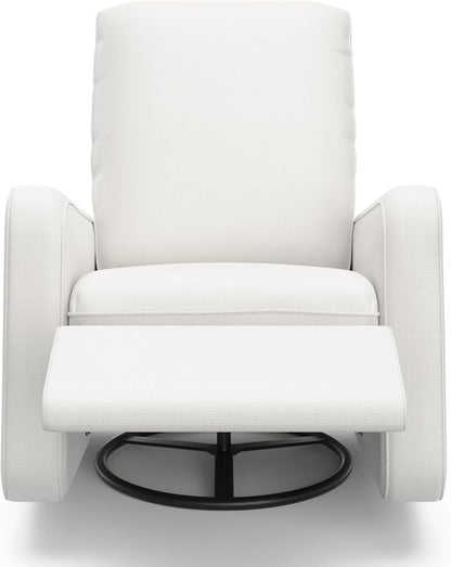 Graco Teddi Power Recliner Swivel Glider, Electronic Power Recline, Oeko-TEX 100 Certified, USB-A & USB-C Charger, Premium Cushioning & Comfort – (Ivory Basketweave)