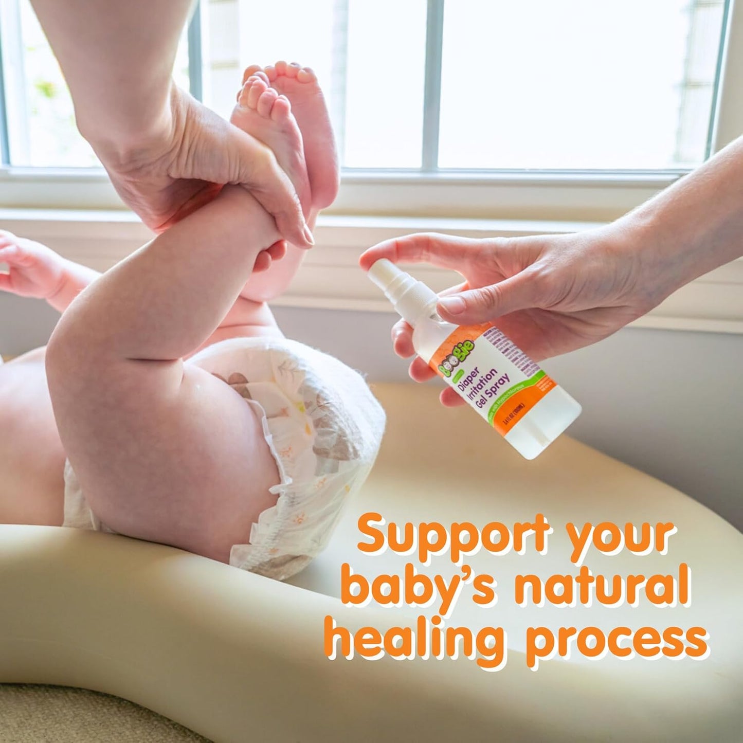 Boogie Hypochlorous Acid Diaper Irritation Gel Spray - 3.4 oz - Baby Essentials for Diaper Rash, Soothing Cleansing Spray