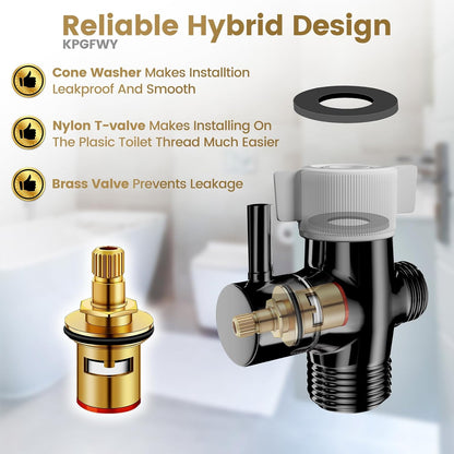 Handheld Bidet Sprayer for Toilet - Adjustable Pressure Stainless Steel Jet Sprayer for Cloth Diaper Cleaning, Feminine Wash & Baby Care, Muslim Shower Hose Kit KPGFWY (Gunmetal Gray)