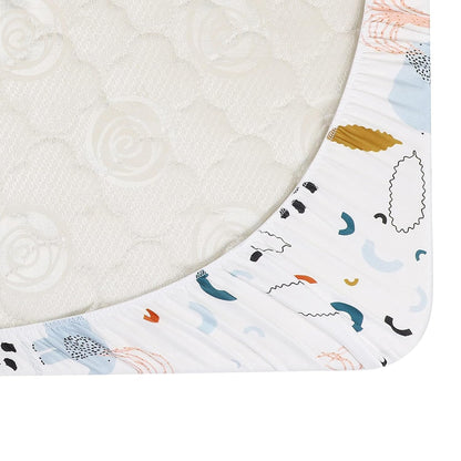 Onacosht Pack and Play Sheets 3 Pack for Baby Boy, Stretchy Jersey Knitted Portable Mini Crib Sheets Playard Mattress Cover, Woodland Animal Elephant Fox Lion Bear Giraffe Zebra Printing
