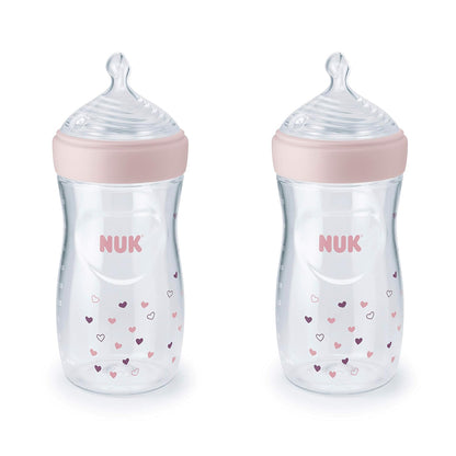 NUK Simply Natural Baby Bottles, 5 Oz, 2-Pack, Colors May Vary