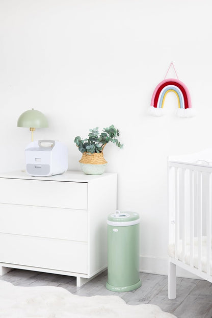 Ubbi Steel Diaper Pail, Odor Locking, No Special Bag Required, Award-Winning, Registry Must-Have, White
