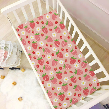 Fitted Crib Sheets White Bears with Clouds Stretchy Portable Playard Sheets for Baby Toddler, Breathable Soft Mini Crib Mattress 39 x 27 in for Boys and Girls