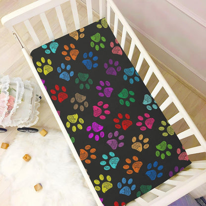 Fall Cute Mushroom Leaves Fitted Crib Sheets Stretchy Portable Playard Sheets for Baby Toddler, Breathable Soft Mini Crib Mattress 52 x 28 in for Boys and Girls