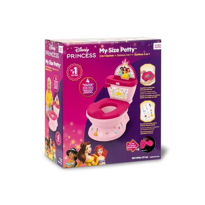 Bright Starts Disney Junior Minnie Mouse My Size Potty Training Toilet, Toddler Potty Chair with Flushing & Cheering Sounds, Removable Seat with Splash Guard & Handles, Ages 18+ Months, Up to 50 lbs