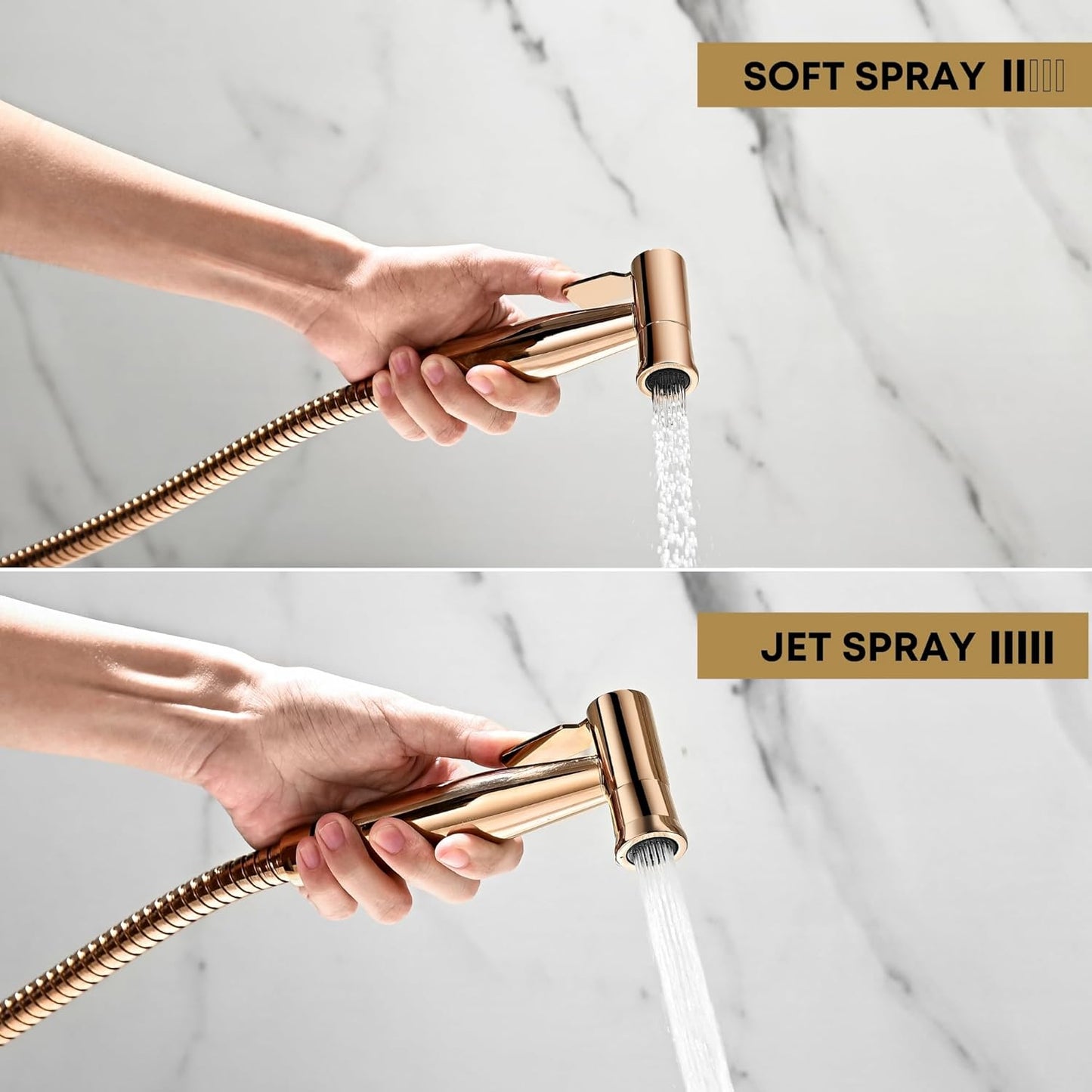 Purrfectzone Bidet Sprayer for Toilet, Handheld Sprayer Kit, Cloth Diaper Sprayer Set - Easy to Install - Stainless Steel