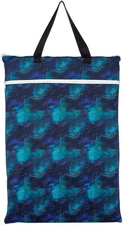Large Hanging Wet/Dry Cloth Diaper Pail Bag for Reusable Diapers or Laundry