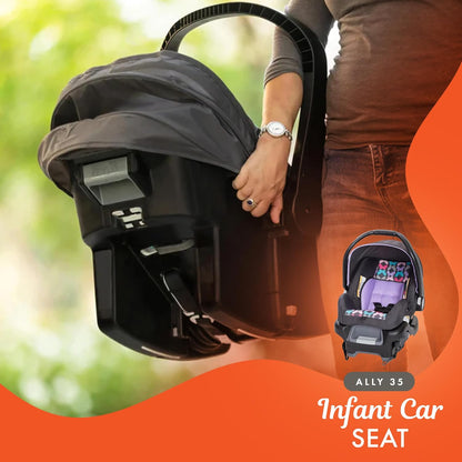 Baby Trend EZ Ride 35 Travel System, Stroller and Infant Car Seat Combo, Doodle Dots - Lightweight and Foldable Compact Design with One Hand Fold and Adjustable Handle