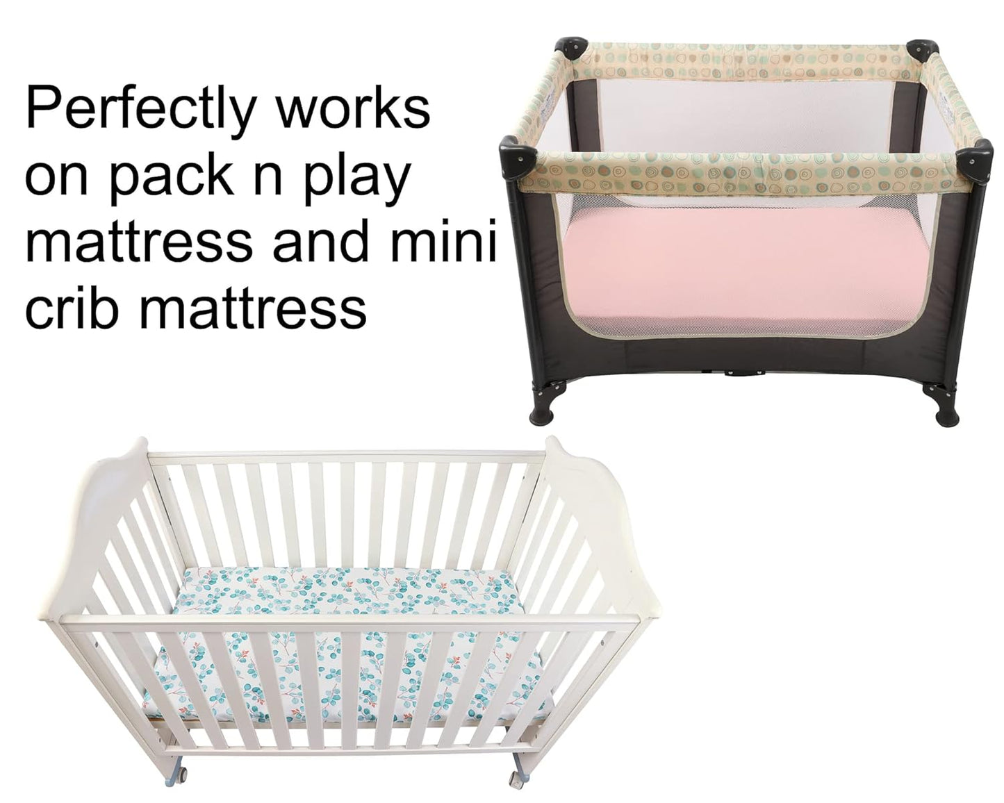 Onacosht Pack and Play Sheets 3 Pack for Baby Boy, Stretchy Jersey Knitted Portable Mini Crib Sheets Playard Mattress Cover, Woodland Animal Elephant Fox Lion Bear Giraffe Zebra Printing