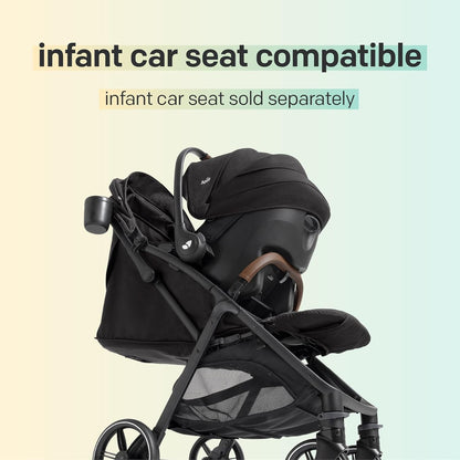 Joie Nutmeg Compact Stroller – Lightweight and Compact Stroller with One-Hand Fold (Evergreen)