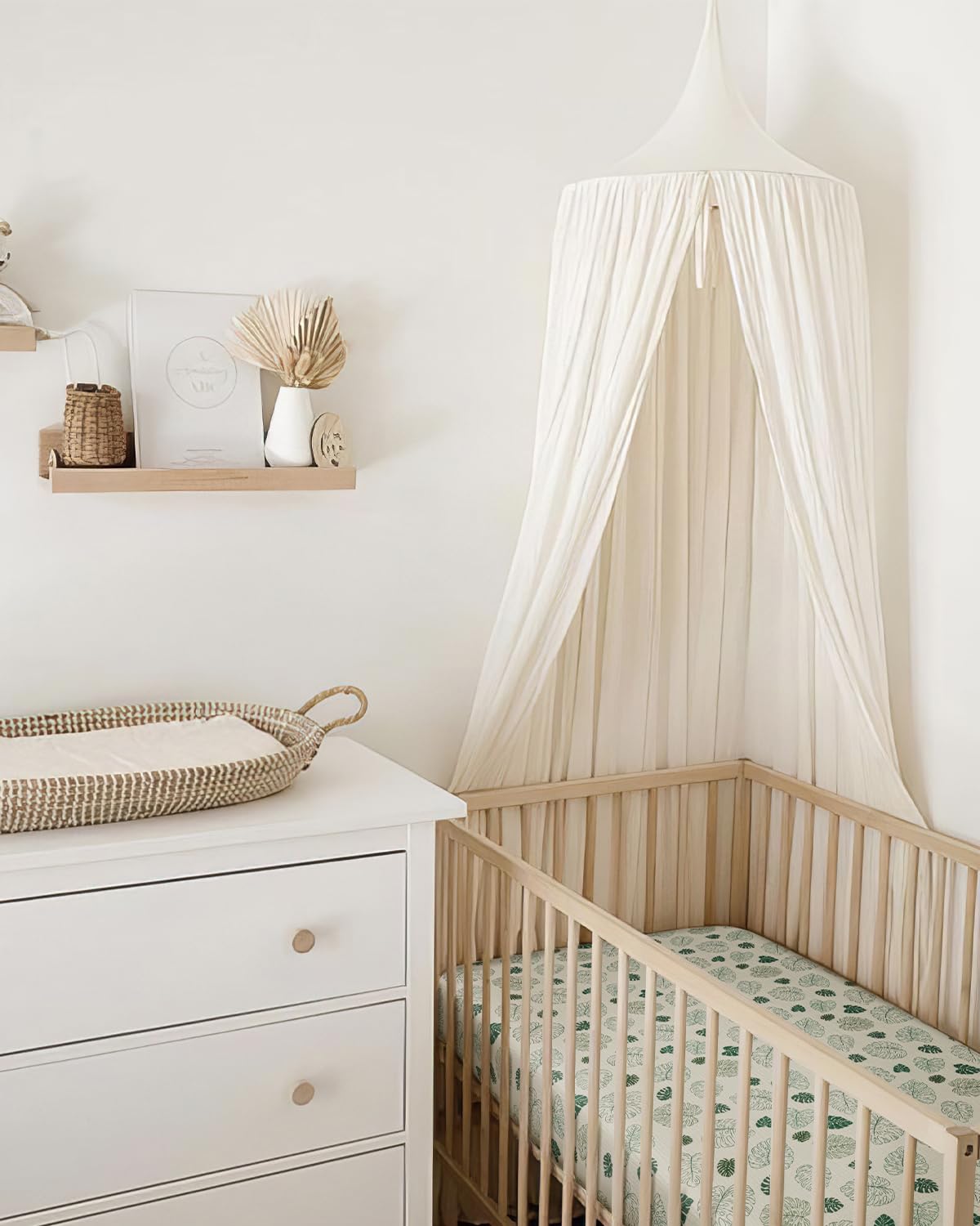 Blissful Diary Muslin Bassinet Sheets for Baby Girls Boys, Boho Soft Cotton Fitted for Oval Hourglass Rectangle Mattress, 2 Pack(Sunshine&Brown)