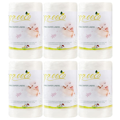 wegreeco Unscented Diaper Liners,Fragance Free and Chlorine Free - 100 Sheets Per Roll (1 Roll)