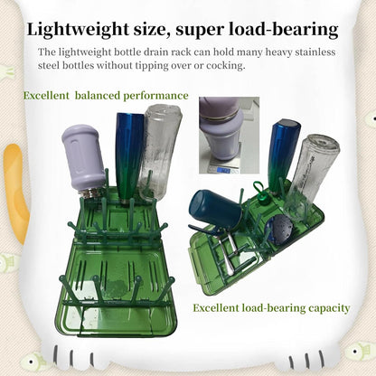 Travel Bottle Drying Rack Space Saving,Foldable Bottle Drying Rack with 16 Ribs,Portable Baby Bottle Drying Rack for Bottles,Breast Pumps and Other Feeding Accessories,Widely Used Daily Basis