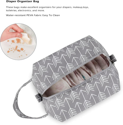 MOMIGO Wet Dry Bags for Baby Cloth Diapers - Waterproof Pod Hanging Diaper Bag Reusable, Washable for Baby Stroller, Diaper Bag, Breast Pump Parts, Travel Bag