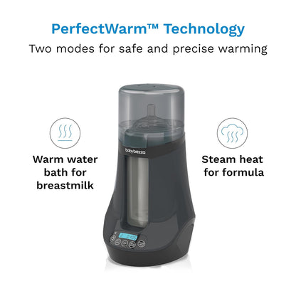 Baby Brezza Smart Baby Bottle Warmer, Breastmilk Warmer + Defroster – Free App - Different Temperatures for Breastmilk + Formula - Universal Fit for All Bottles + Milk Bags - Calentador de Biberones
