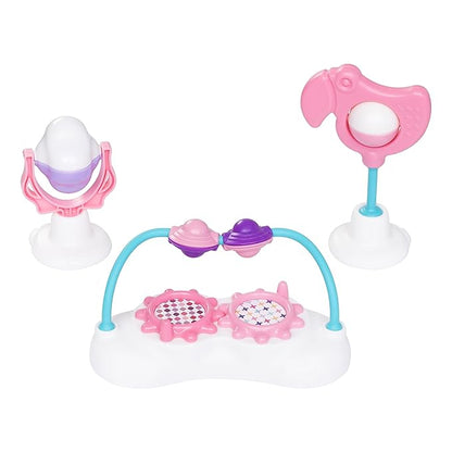 Smart Steps Trend Plus 2-in-1 Activity Walker with Deluxe Removable Toys, Walk-Behind Bar, Adjustable Height and Flat Fold Frame for Storage, Ages 6 Months +, Orbits Pink