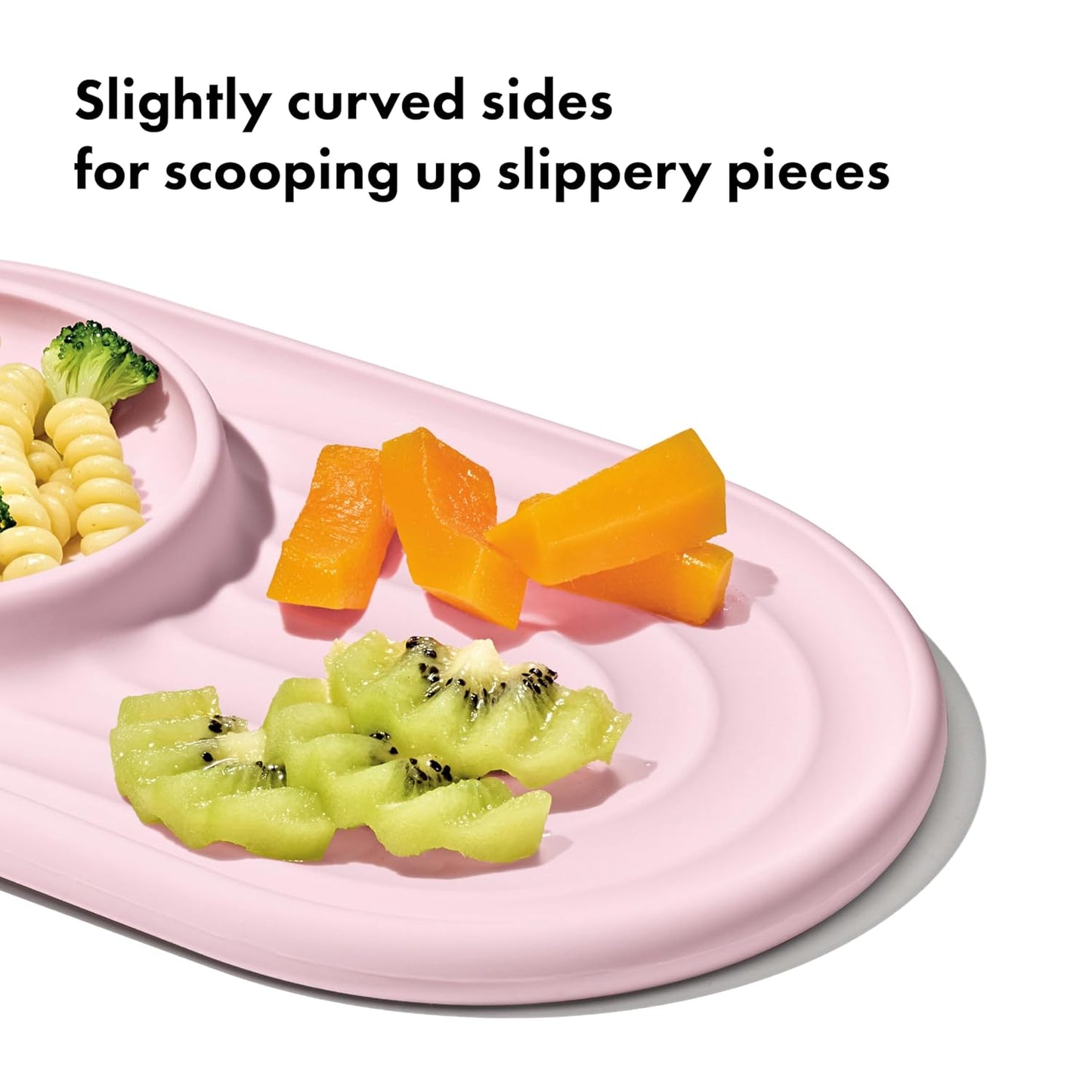 OXO Tot Textured Suction Plate & Spoons Set, Baby Led Weaning Supplies