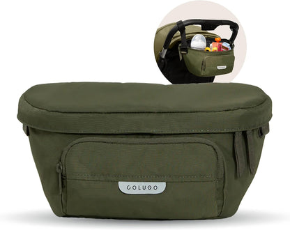 Colugo On-The-Go Stroller Organizer Insert with Zipper, Caddy with Cup Holder, Stroller Accessories for Parents specially designed to fit to your stroller with Non Slip Straps (Dune Zebra)