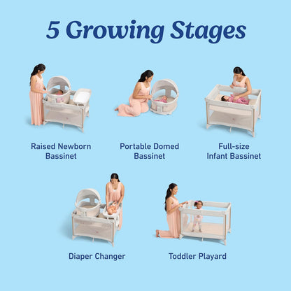 Graco Pack 'n Play Day2Dream Travel Bassinet Playard Features Portable Bassinet Diaper Changer and More (Lo, Lo)