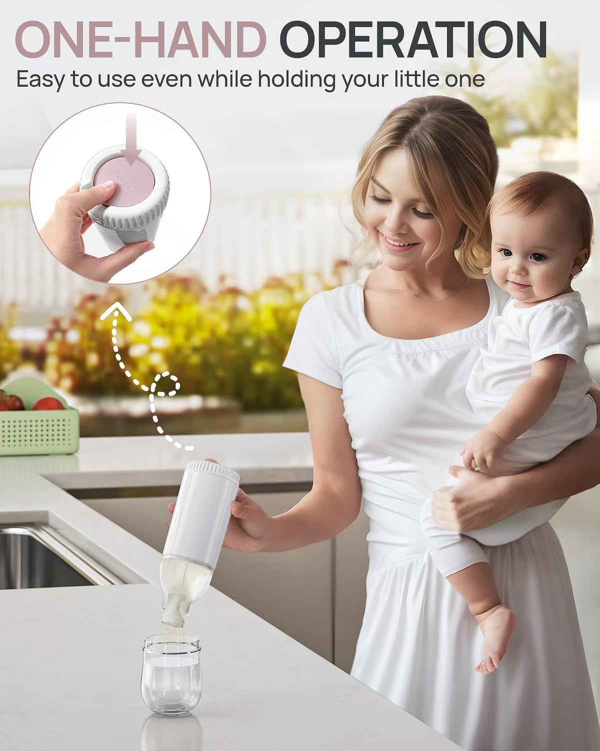CozyStyle Baby Formula Container, Quick Release Milk Powder Holder, Formula Dispenser Portable for Outdoor Travel