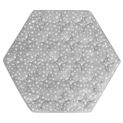 Octagon Playpen Mat Grey, Non Slip 8 Panel Playpen Mattress Mat Fits Regalo Extra Large Play Yard and hiccapop XL 69" Baby Playpen, Grey Star Octagon Playard Pad