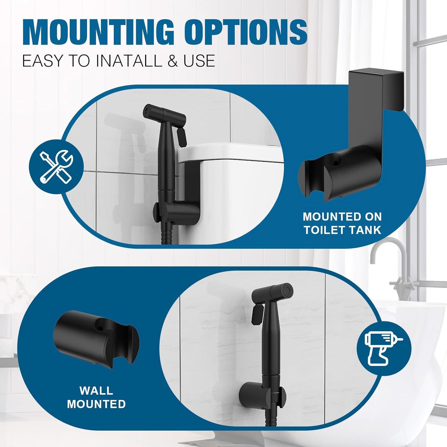 Bidet Sprayer, Toilet Sprayer, Bidet Sprayer for Toilet, Jet Spray for Toilet, Muslim Shower, Ducha para Toilet, Handheld Bidet Sprayer for Toilet (Stain Gold)