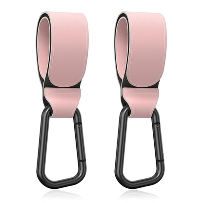 Baby Stroller Hooks for Hanging Bags, Universal Stroller Clips Accessories, Mommy Hook for Diaper Bag, Shopping Cart, Purse, Backpack - 2 Pack, Abstract Leaf