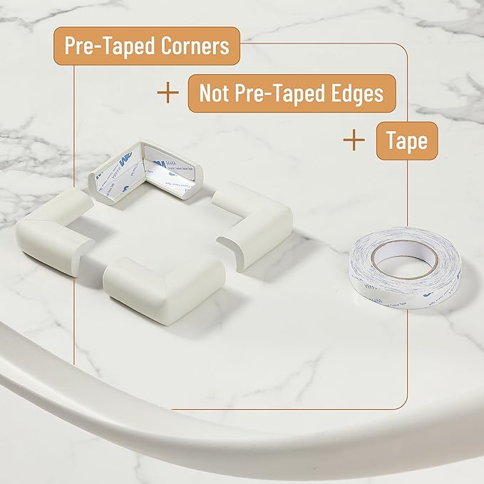 Mr. Pen- Furniture Corner & Edge Safety Bumpers, 15ft Edge & 4 Corners, Baby Proof Corners and Edges, Baby Proofing Corner Guards, Baby Corner Protector Guards, Edge Protector for Baby