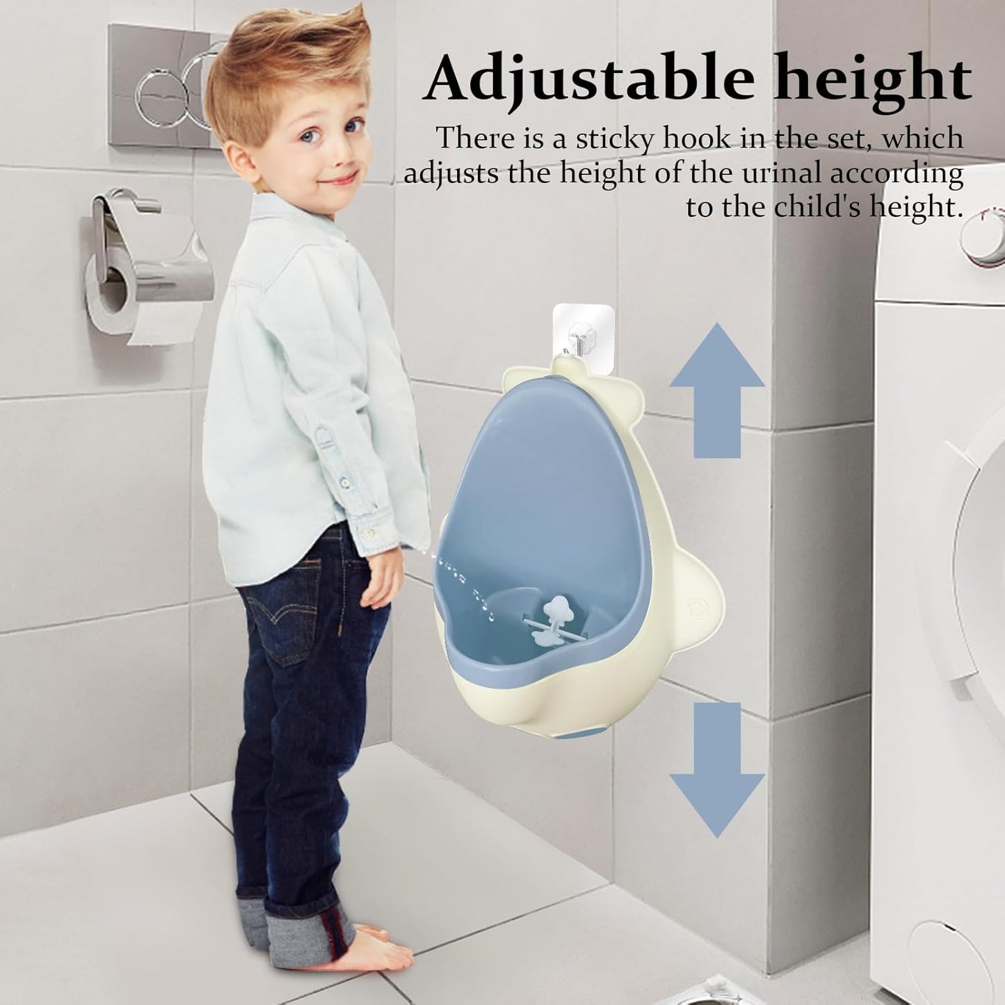 Cute Frog Potty Training Urinal for Boys with Funny Aiming Target - Blackish Green
