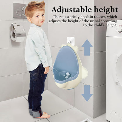 Cute Frog Potty Training Urinal for Boys with Funny Aiming Target - Blackish Green