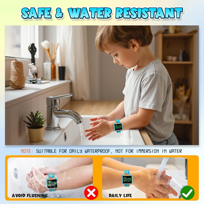 Potty Training Watch and Board Book for Kids: Water Resistant Potty Watches for Toddler Boys Rechargeable Toilet Reminder Dinosaur Toddler Watch 1-3 Birthday Gifts for 2 3 4 Year Old Boy (Blue)