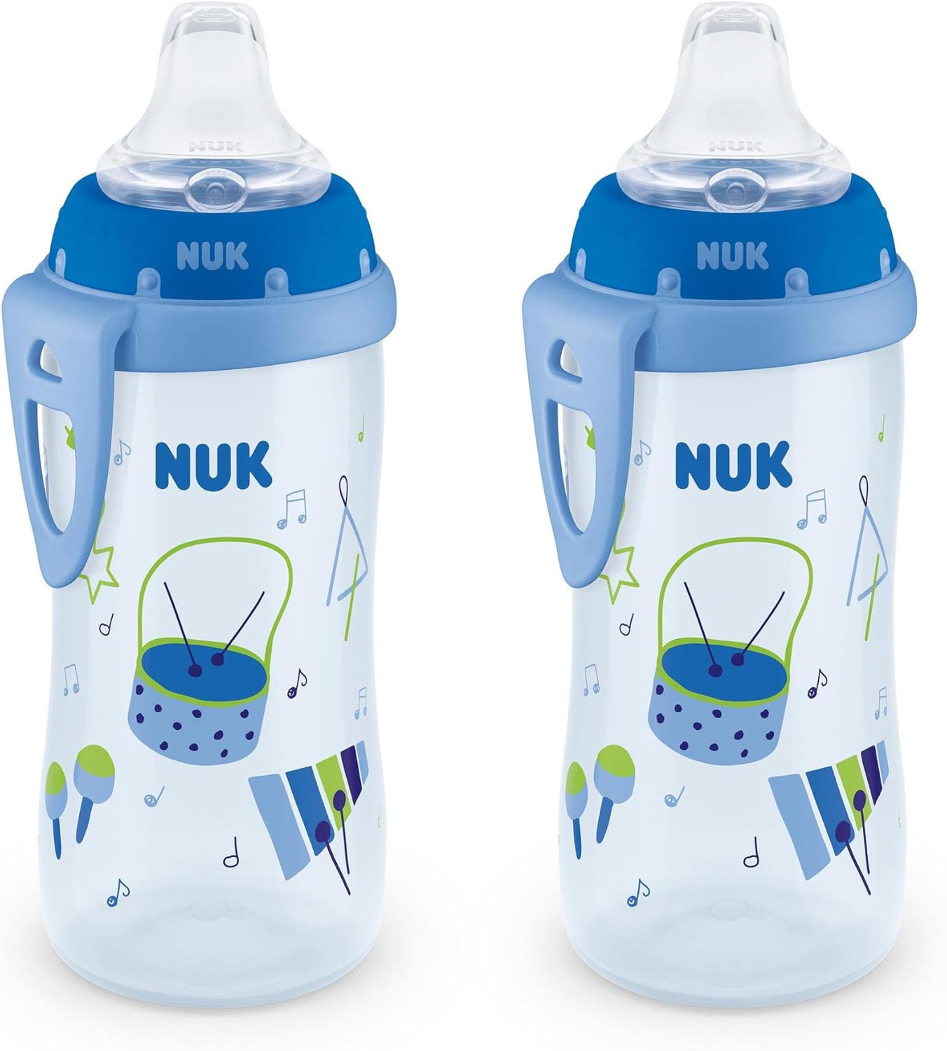 NUK Active Spill Proof Sippy Cup, 10 oz, 2 Pack, 8+ Months, Pink – BPA Free, Spill Proof Sippy Cup