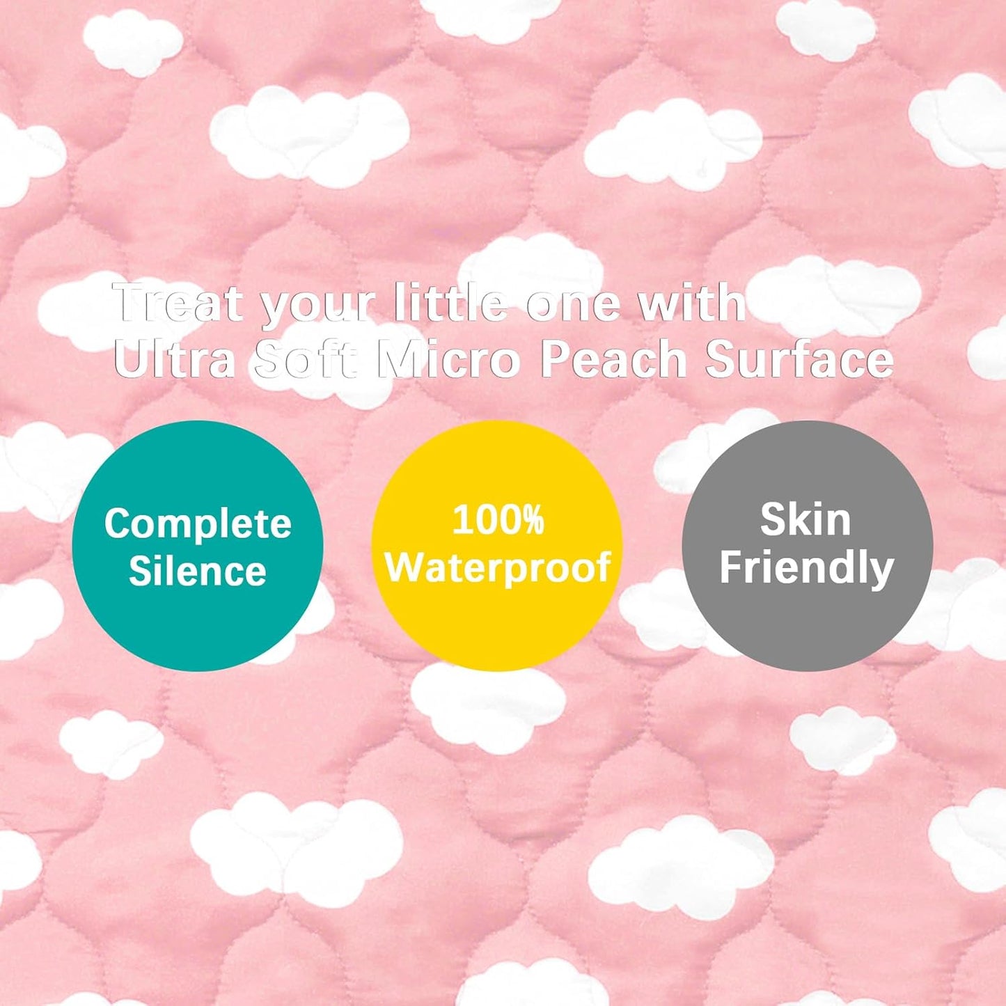 Pack and Play Sheets Mattress Pad Protector Fitted Waterproof Playard Mattress Cover, Compatible with Graco Pack n Play & Dream On Me & Pamo Babe, Playpen/Playard Sheet Quilted, Gray, 39" x 27"