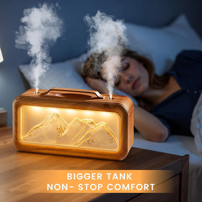 HEEYCEM Small Humidifiers for Bedroom, 600ml Cool Mist Top Fill Humidifier for Baby Nursery, Ultra Quiet 23dB, Air Humidifier with Night Light,for Plants,Home, Office (Black)