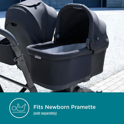 Contours Element Side-by-Side Convertible Toddler and Baby Stroller Single-to-Double, Reversible Seating Options, Infant Seat Compatible, Spacious Storage, UPF 50 Sun Canopy - Stealth Black